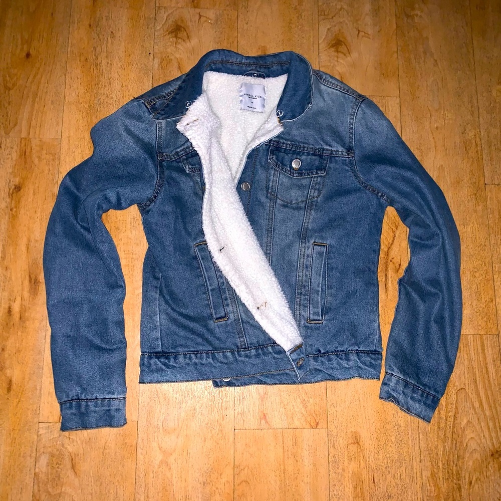 Fleece lined blue Denim Jacket,New